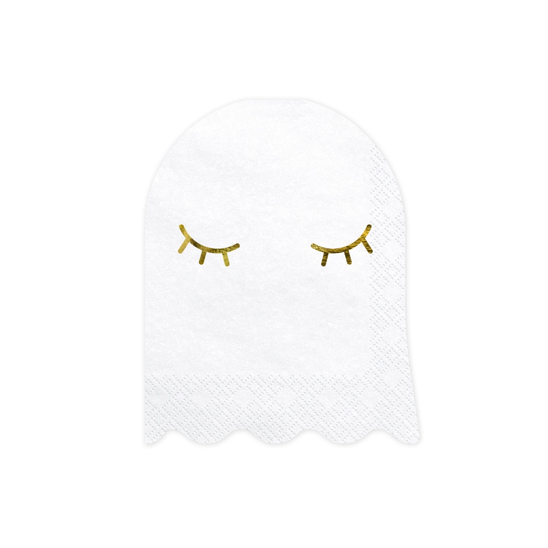 Șervețele de hârtie Fantomă albe cu imprimeu auriu, 11x14 cm, 20 buc.